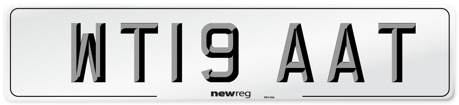 WT19 AAT Number Plate from New Reg